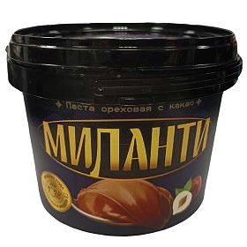 Паста шоколадно-ореховая с фундуком и какао Миланти 1 кг